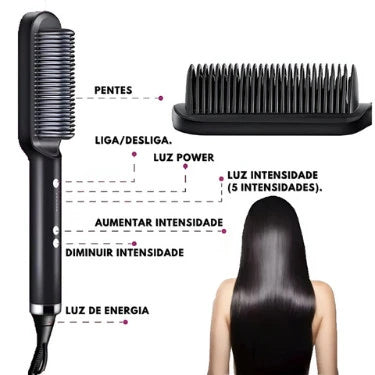 Super Escova Alisadora Elétrica 3 Em 1 Hair Styler