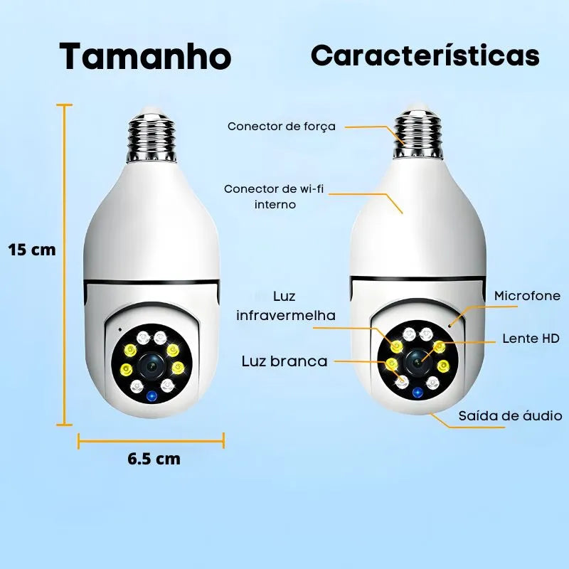 Câmera de Segurança WIFI à Prova D'água Noturna